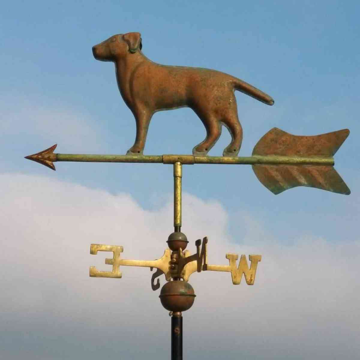 aged dog weathervane copper labrador
